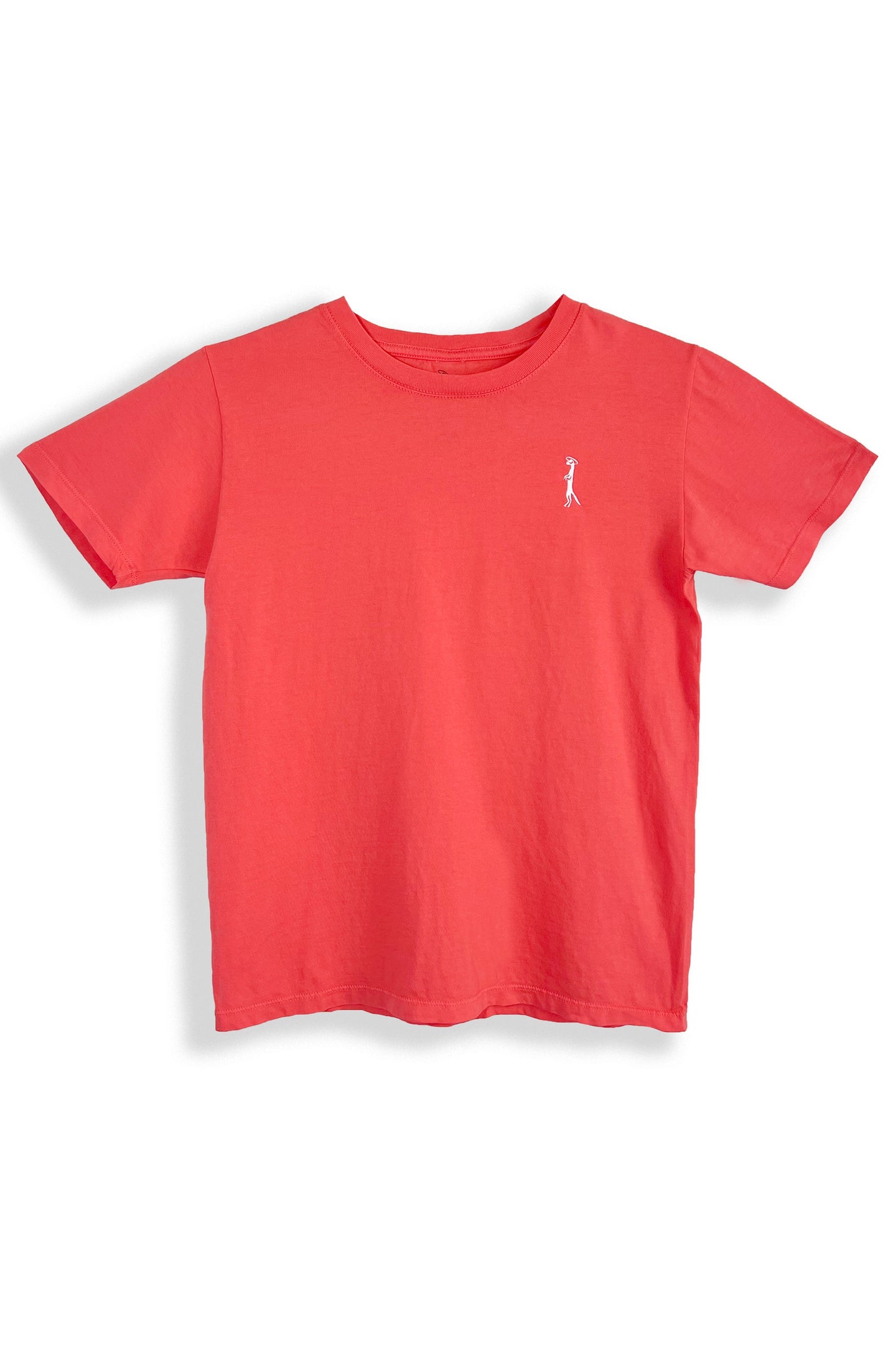 Camisa suave orgánica juvenil | coral oscuro